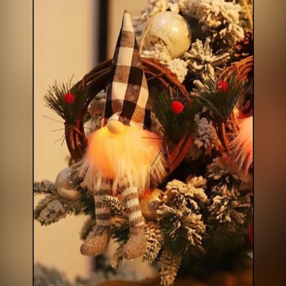 NEW set of 6 LED light ornaments for Christmas Xmas tree, gray - Picture 4 of 9